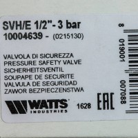 Купить недорого 10004639 10004639(02.15.130) Watts SVH 30 -1/2 Предохранительный клапан для систем отопления 3 бар 1 104,01 руб.