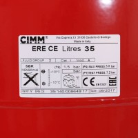Купить недорого 820035/002 820035/002 CIMM Бак ERE CE 35 л на ножках для отопления вертикальный (цвет красный) 7 079,82 руб.