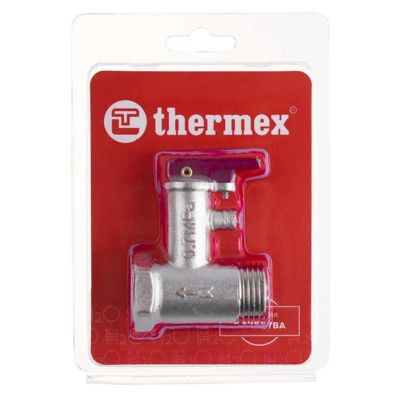 Купить недорого 900032 Клапан предохранительный THERMEX 1/2", 7 бар, с ручкой (блистер) 500 руб.