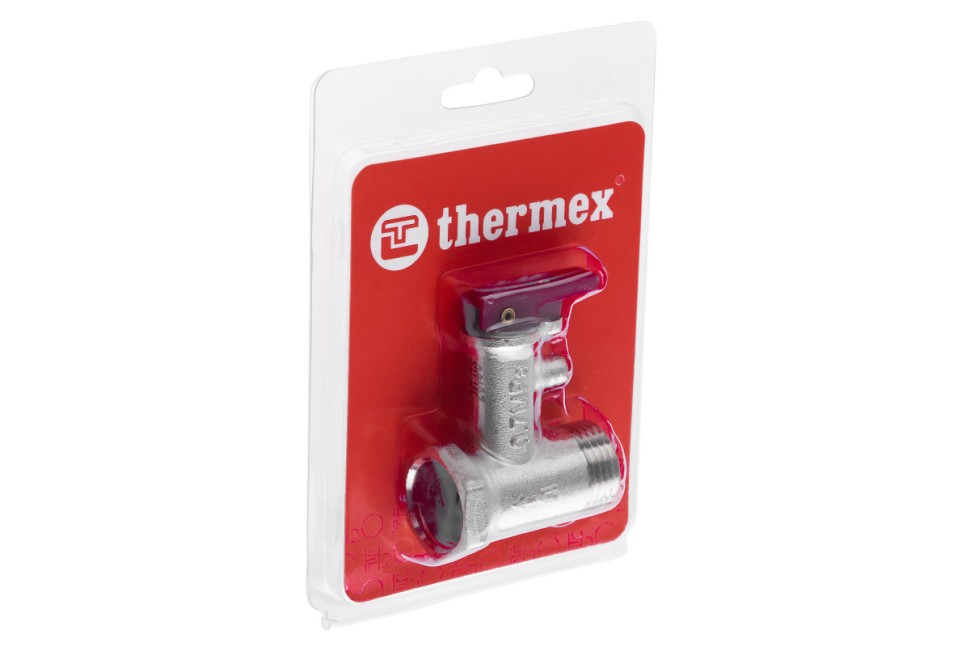 Купить недорого 900032 Клапан предохранительный THERMEX 1/2", 7 бар, с ручкой (блистер) 500 руб.