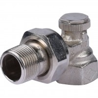 0355-03.000 HEIMEIER Радиаторный запорно-регулирующий клапан REGUTEC,  DN20(3/4"), угловой, никелированная бронза