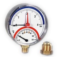 Термоманометр FR 828/10(1/2",10бар,120"С)радиальный